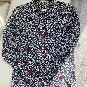 Long Sleeved Printed Blouse